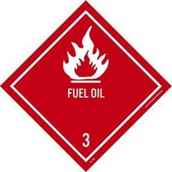 Nmc PLACARD, FUEL OIL 3, 1075X1075,  DL100TB100